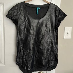 Leather tee